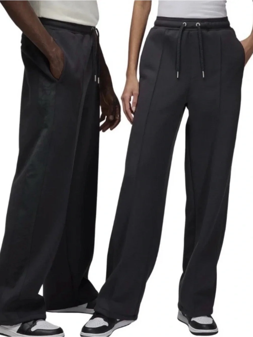 Air Jordan Men’s Black XL Soft Lounge Wide Leg Sweatpants FZ2134-045 Athleisure